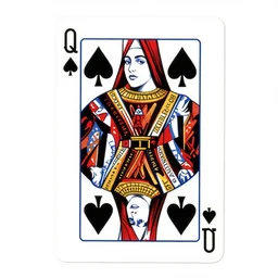 queen of spades playing card in the style of marvel