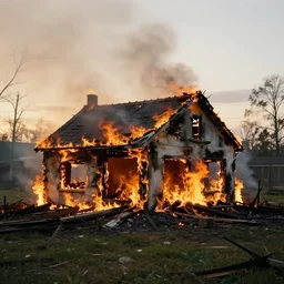golden hour, bad weather, ultrahd, ultra sharp, hyper detailed, 8 k, shot on 3 5 mm film camera, smooth sharp forcus, realism, tumblr aesthetic, house burning down aesthetic,