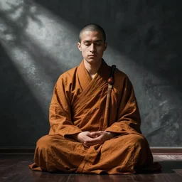 andy samberg as an ascetic monk meditating