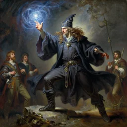 stunning male wizard casting his anti - gravity spell, highly detailed painting by gaston bussiere, craig mullins, j. c. leyendecker, 8 k