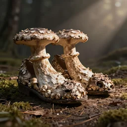 shoes made out of rotten mushrooms