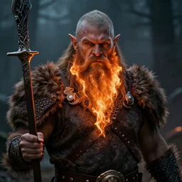 Barbarian with a burning beard