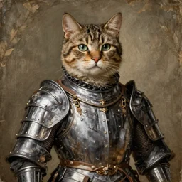 portrait of cat as palading wearing full-plate armor, by Dorotheum Veneto-Lombard School, second half 16th Century - Old Master Paintings