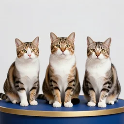 3 cats compete on jeopardy, photorealistic