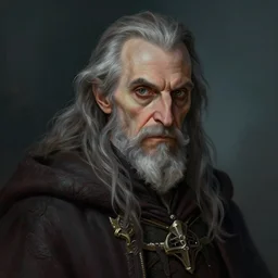 a detailed matte painting of a sly older sorcerer, with a small beard, salt and pepper hair, portrait by charlie bowater, lise deharme, wlop, tending on arstation, dungeons and dragon, dnd, pathfinder, fanart