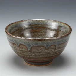 japanese handmade rice bowl, dripping glaze, drips, glazed clay, artistic, exquisite, zen,