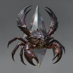 anthropomorphic trianglar prism head in edgy darkiron horseshoe crab, intricate, elegant, highly detailed animal monster, digital painting, artstation, concept art, smooth, sharp focus, illustration, art by artgerm, wayne barlowe, trending on artstation and greg rutkowski and alphonse mucha, 8 k