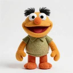 mikky ekko as a muppet, plush doll, felt features