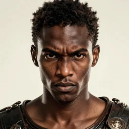 portrait of a slender mulatto warrior with angry face. Epic fantasy. hyperrealism. symetric face cinematic top lighting, insanely detailed and intricate, face by wlop, Frank frazeta, Lucas Graciano Boris Vallejo. Character Art. High Fantasy. golden ratio, symmetric matte painting, cinematic, trending on artstation, deviantart and cgsociety, 8k, high resolution