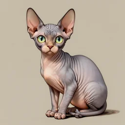 Adorable sphinx cat by Greg Hildebrandt