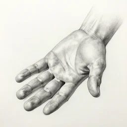 anatomic study of hands, pencil, highly detailed, sketch