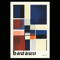 a bauhaus poster printed on rough paper