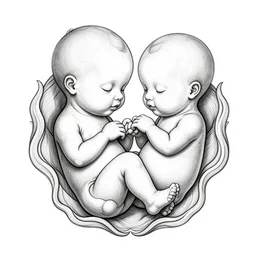 symmetry! human fetus, intricate, filligran, elegant, highly detailed, concept art, smooth, sharp focus, lineart, illustration, shadows, penned with black on white, 8 k