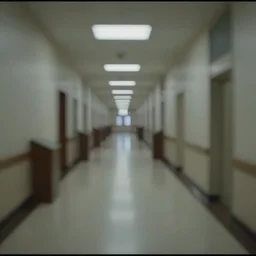 cctv footage of government facility hallway distorted by gravitational lensing