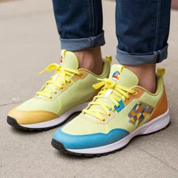 shoes in the color scheme of pokemon