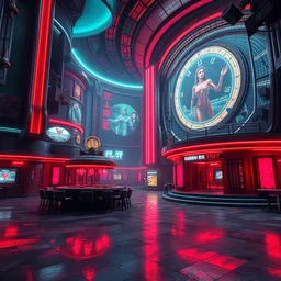 photo environement post futurist casino : 4, 4 k rtx hdr volume light concept studio matte painting environement digital illustration style art that looks like it is from borderlands and by feng zhu and loish and laurie greasley, victo ngai, andreas rocha, john harris by jesper ejsing, by rhads, makoto shinkai and lois van baarle
