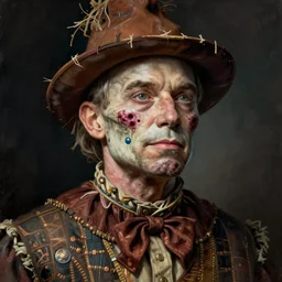 jeff bezos as a scarecrow with lobotomy scars, horror, highly detailed, character portrait, digital painting, artstation, concept art, matte, sharp focus, illustration, art by artgerm and greg rutkowski and michael whelan and gustave dore and alphonse mucha
