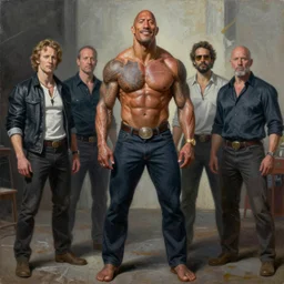 Dwayne The Rock Johnson by jacek yerka, alex gray, zdzisław beksiński, dariusz zawadzki, jeffrey smith and h.r. giger, oil on canvas, 8k highly professionally detailed, trending on artstation