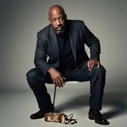 steve harvey on an odyssey to find and recover his lost bick, dramatic pose, by marc davis