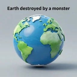 “earth destroyed by a monster”