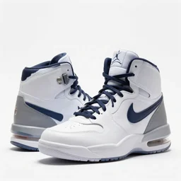 a 8 k futuristic official photograph of futuristic jordan x nike shoes on a white background