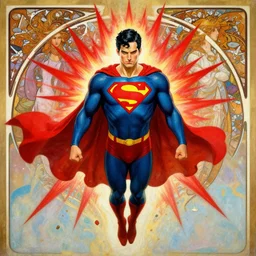 symmetry! portrait of superman, red spike aura in motion, floating pieces, painted art by tsuyoshi nagano, greg rutkowski, artgerm, alphonse mucha, spike painting
