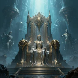 gods of the deep, throne worlds, ascendent plane, art by greg rutkowski and Nekro, high detail, cinematic, cgsociety 8k