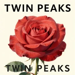 Twin Peaks movie poster artwork by Tomer Hanuka and Michael Whelan, Rendering of a rose full of details, by Makoto Shinkai and thomas kinkade, Matte painting, trending on artstation and unreal engine