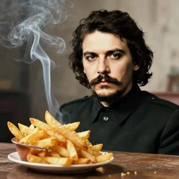 stalin. french fries. smoke.