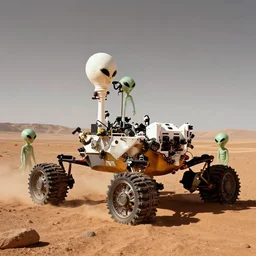 amazing photo of nasa's mars rover and alien, with alien, alien, alien, alien