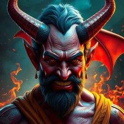 full body portrait of viktor orban as the gay devil of lgbtq hell, colorful, horns and hoofs, greek, quirky smile, intricate, highly detailed, digital painting, artstation, concept art, sharp focus, cinematic lighting, illustration, art by artgerm and greg rutkowski, alphonse mucha, cgsociety