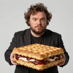 jack black inside flapjacks, hyper detailed, digital art, artstation, cinematic lighting, studio quality, smooth render, by caravaggio, artgerm, greg rutkowski, craig mullins