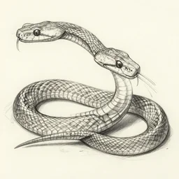 ribbed spinal skeleton of snake illustration sketch