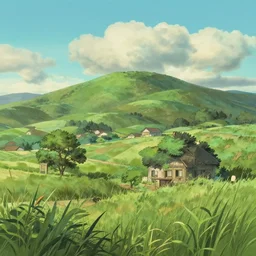beautiful countryside scenery, by studio ghibli, animation, sharp, rendered in unreal engine 5