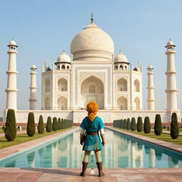 taj mahal in the style of zelda breath of the wild