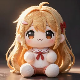 cute fumo plush of a girl who tried so hard and got so far but in the end it didn't even matter, anime girl