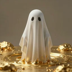 portrait photo of a surreal ghost in the middle of a gold fluids, ultra super good realistic 3D render by Pete Morbacher and Emil Melmoth, insanely detailed, trending on artstation, sharp focus