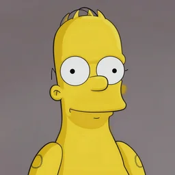 close - up portrait of a mauri homer simpson with face tatoos, professional high definition studio shot