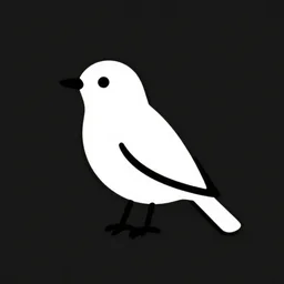 simple line art of a bird, very simple, high contrast