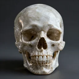 portrait of a Quartz Rock Crystal Crystal Skull, unreal engine 5, diffused light, reflections