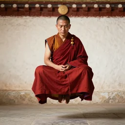 platon photograph of a levitating tibetan monk