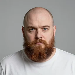 bald bearded stupid father, cgsociety