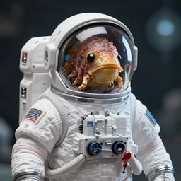a tardigrade wearing an astronaut suit
