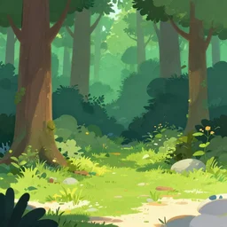 forest environment. trending on artstation. game concept art. cartoon style. in the style of sylvain sarrailh