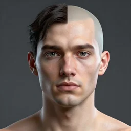 split personality, hyper realistic, digital art, highly detailed, high quality, high resolution