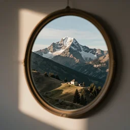 looking into a mirror