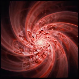analoge vintage photograph of avatract fractals, 70s color scheme, film grain, red color bleed