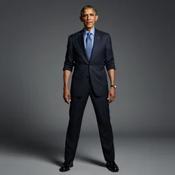 Barack Obama warrior full body shot by boris vallejo