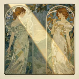 illustration by manda jurgens and alphonse mucha