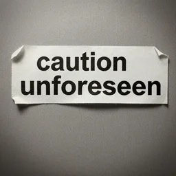 a scene that symbolizes'caution unforeseen'